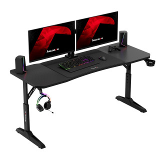 Fekete gamer asztal Huzaro HERO 4.6 FEKETE 160 CM