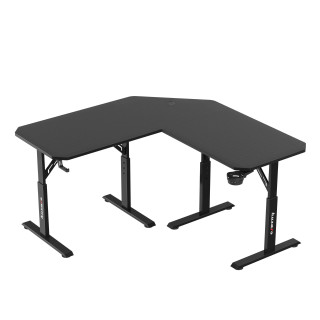 Huzaro HERO 7.3 BLACK fekete sarok gamer asztal