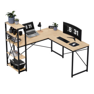 Sarok tölgyfa íróasztal polcokkal Mark Adler LEADER 5.9 TÖLGY