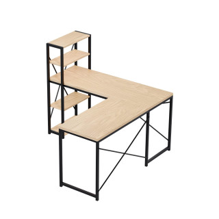 Sarok tölgyfa íróasztal polcokkal Mark Adler LEADER 5.9 TÖLGY