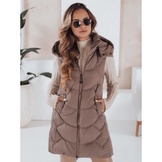 Női sötétbézs színű, szigetelt mellény TY5104