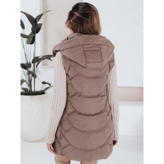 Női sötétbézs színű, szigetelt mellény TY5104