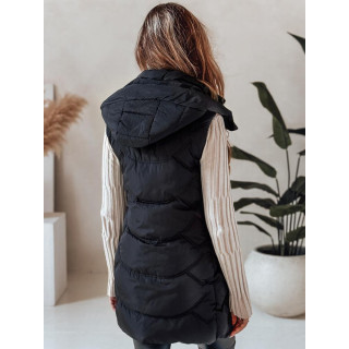 Fekete bélelt női mellény TY5101