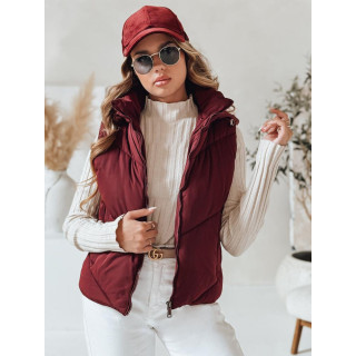 Bordó női steppelt mellény TY4976