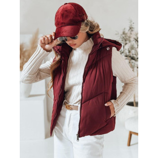 Bordó női steppelt mellény TY4976