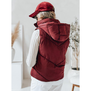 Bordó női steppelt mellény TY4976