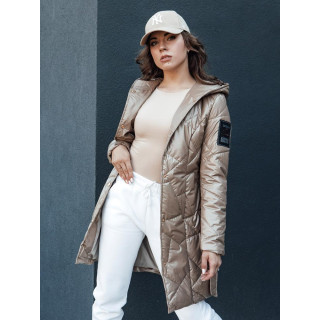 Női steppelt bézs színű kabát TY4411