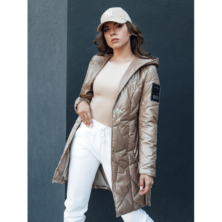 Női steppelt bézs színű kabát TY4411