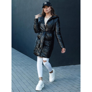 Fekete steppelt női kabát TY4415