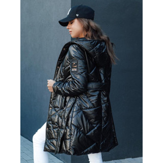 Fekete steppelt női kabát TY4415