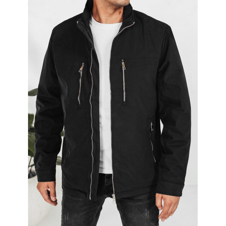 Férfi fekete átmeneti kabát TX5035