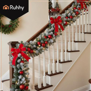 Havas, sűrű karácsonyi füzér 29 cm/2,7 m