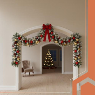 Havas, sűrű karácsonyi füzér 29 cm/2,7 m