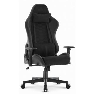 Fekete gamer szék velúr bőrrel HELLS CHAIR HC-2000