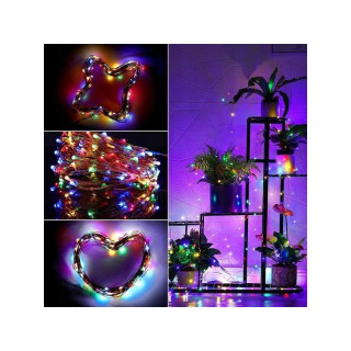 Színes karácsonyi LED-es fények - 100 m
