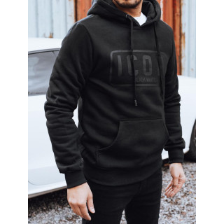 BX5919 mintás, szigetelt fekete pulóver