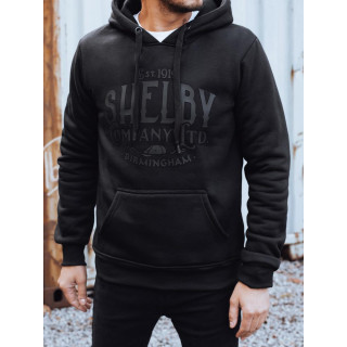 Férfi fekete, bélelt pulóver mintával BX5920