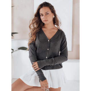 Sötétszürke női pulóver gombokkal MY2498