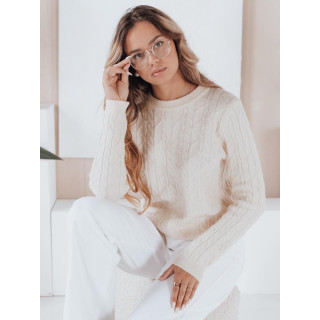 Női pulóver ekrü színben MY2527