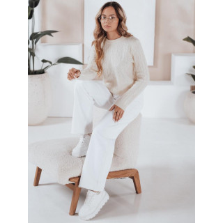 Női pulóver ekrü színben MY2527