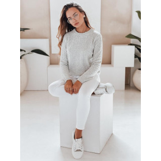 Világos szürke női pulóver MY2528