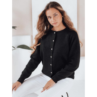 Női fekete gombos pulóver MY2512