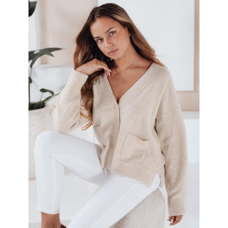 Gombos női pulóver, ekrü színű MY2510