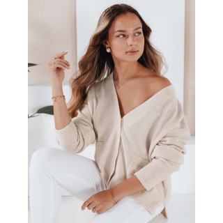 Gombos női pulóver, ekrü színű MY2510