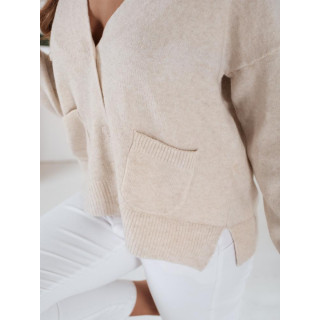 Gombos női pulóver, ekrü színű MY2510