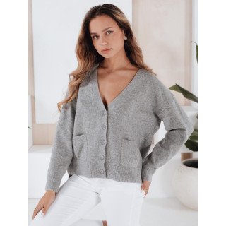 Női szürke gombos pulóver MY2509