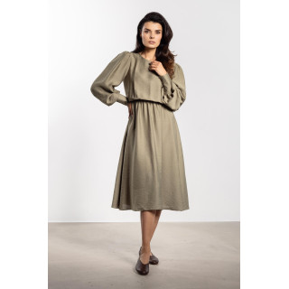 Női bő midi ruha zsálya színben