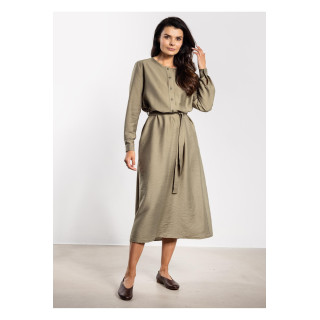 Zsálya színű maxi ruha övvel