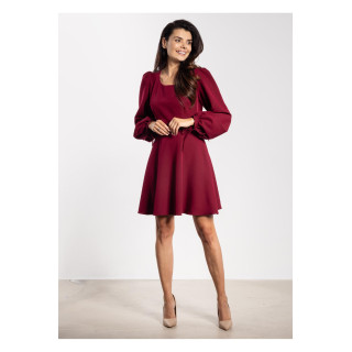 Bordó, bővülő női mini ruha