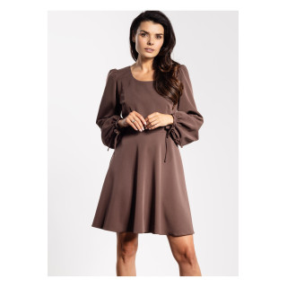 Barna, trapéz miniruha