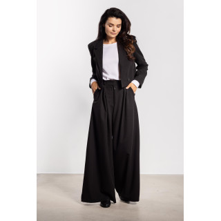 Női széles szárú nadrág fekete színben