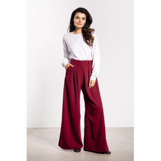 Női széles bordó nadrág