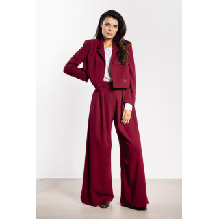 Női széles bordó nadrág