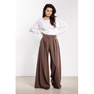 Női bő szárú nadrág barna színben