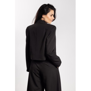 Laza női kabát fekete színben