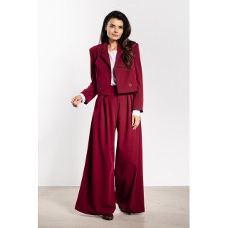 Női bordó kétsoros kabát