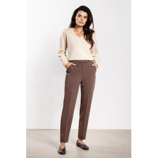 Női cigarettanadrág barna színben