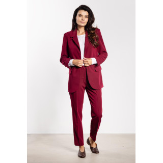 Bordó színű, bő női kabát