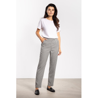 Kockás fekete-fehér cigarettanadrág