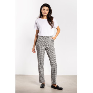 Kockás fekete-fehér cigarettanadrág