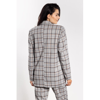 Női szürke kockás kabát