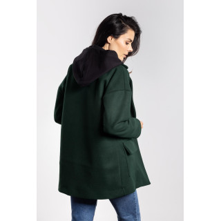 Női zöld túlméretezett kabát