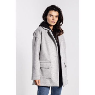 Női szürke túlméretezett kabát