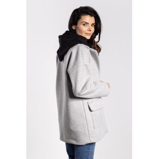 Női szürke túlméretezett kabát