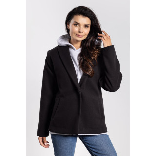 Női fekete polár kabát