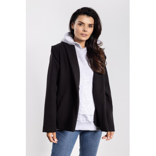 Női fekete polár kabát